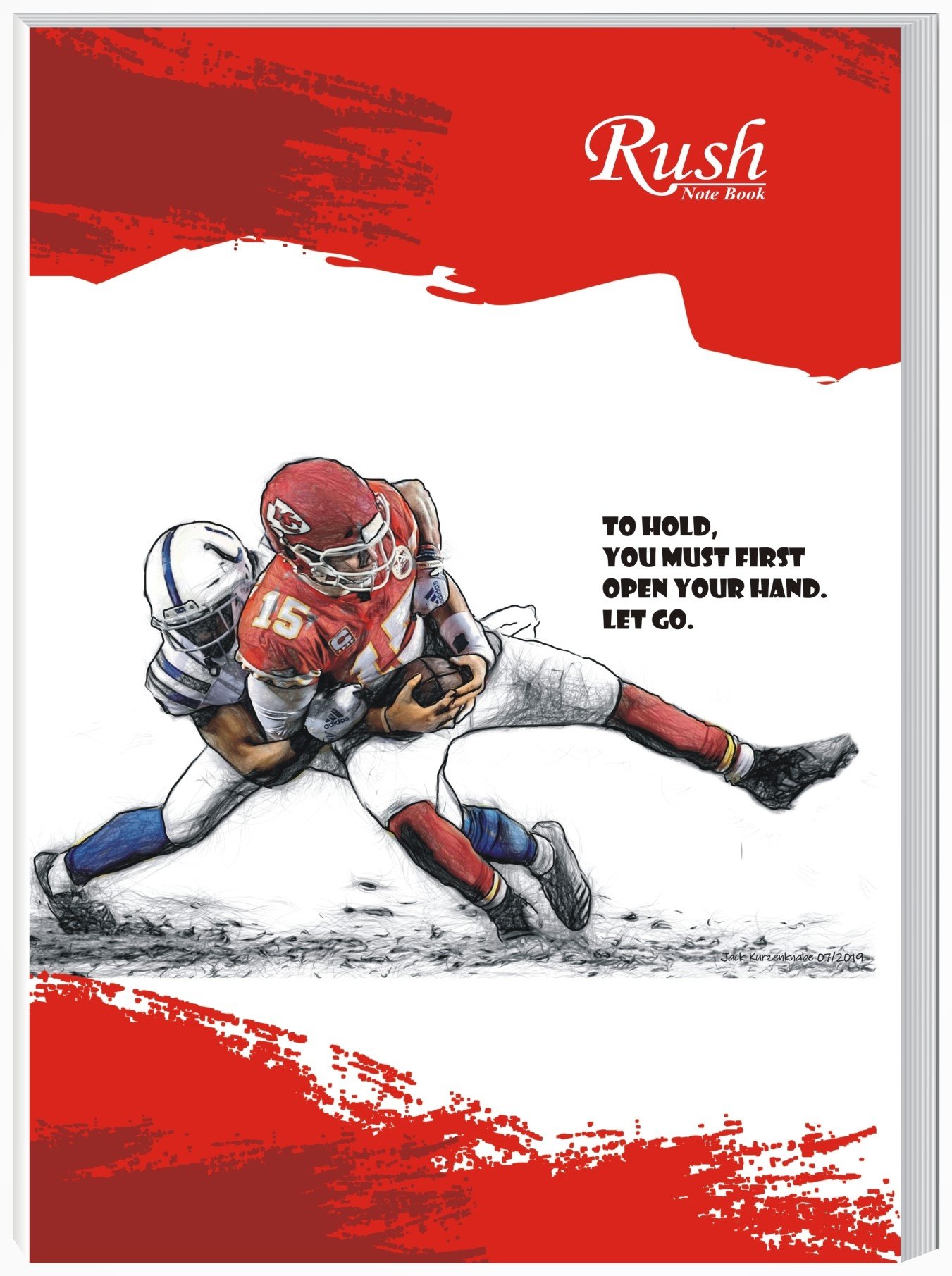 Rush 300 Pages Premium A4 Notebook - Single Line Ruled