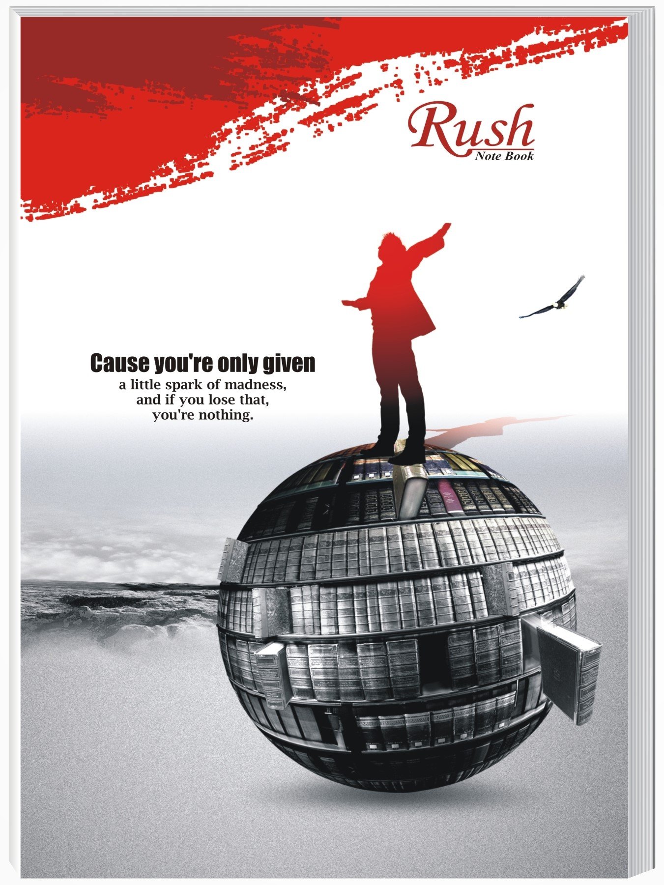 Rush 180 Pages Premium A4 Notebook - Single Line Ruled