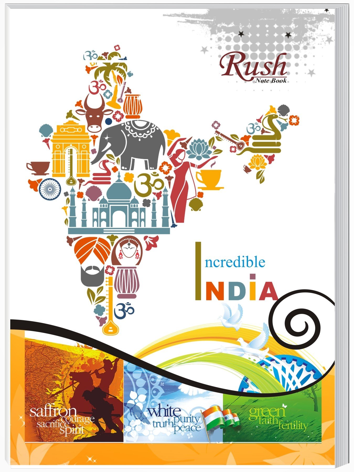 Speed 200 Pages Semi Rough A4 Notebook - Single Line Ruled